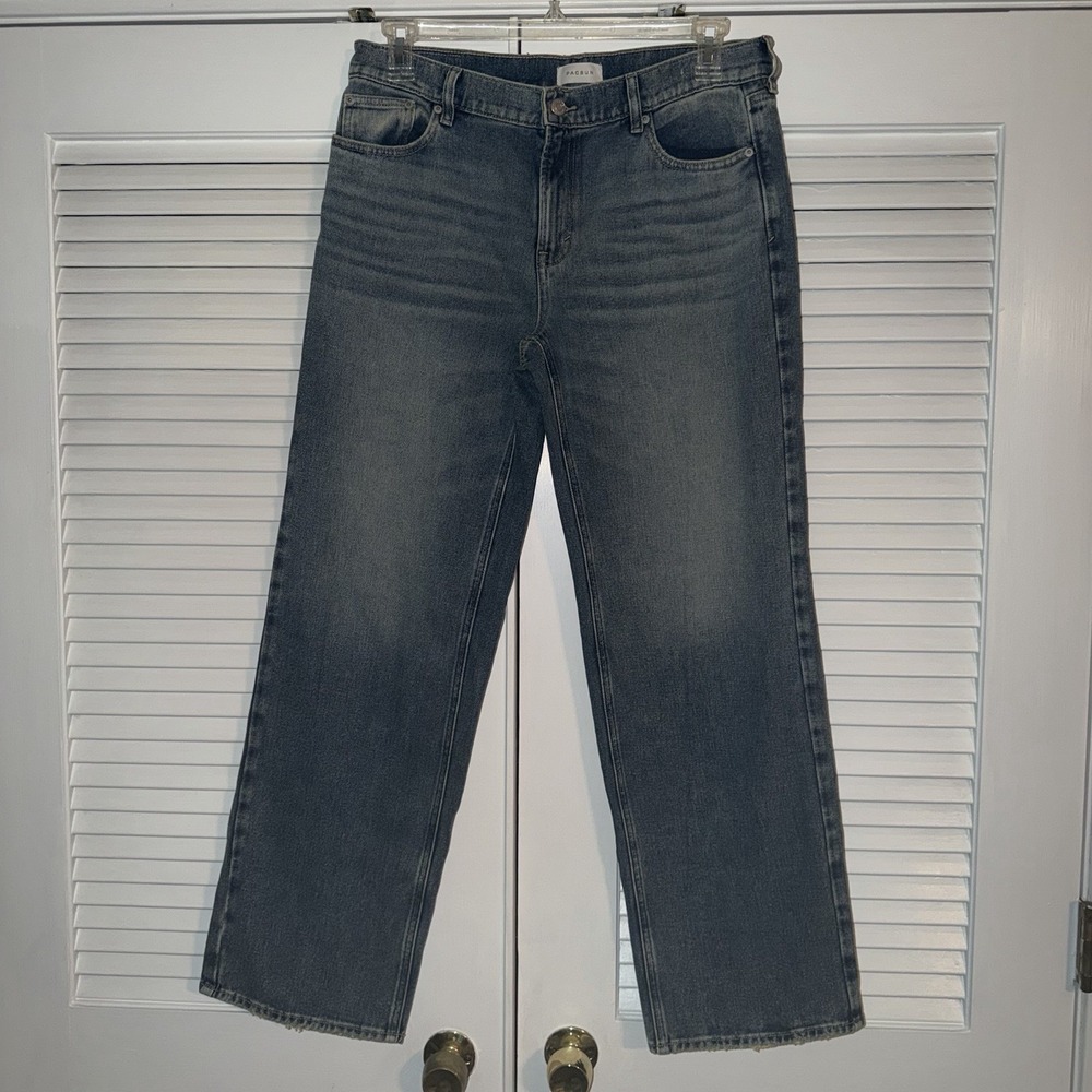PacSun Women's Low Rise Straight Blue Medium Wash Denim Jeans Cotton Size 30